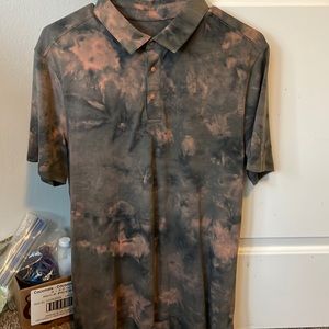 Evolution Short-Sleeve Polo Shirt, Diamond Dye Sedona Sunset Graphite Grey